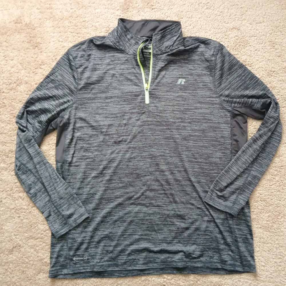 Russell Athletic Half Zip in Gray - Size XL